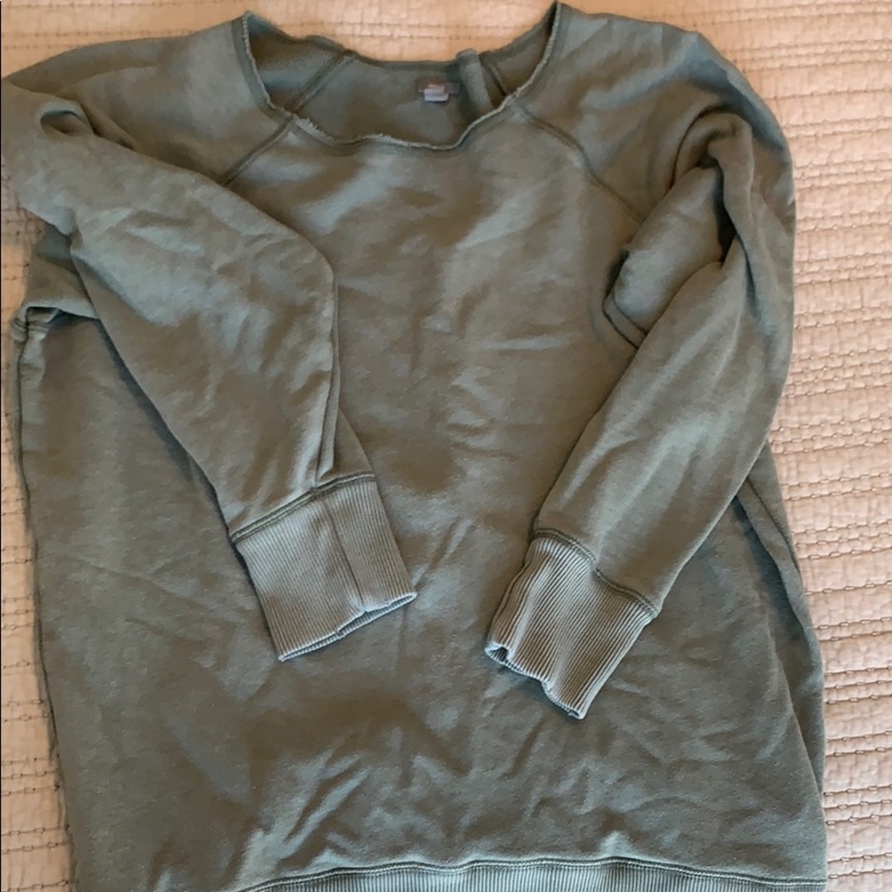 Aerie oversized green sweatshirt, size medium
